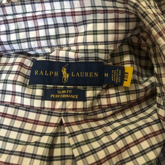 RALPH LAUREN Slim Fit Performance Button Down Shirt Size M - Picture 4 of 6